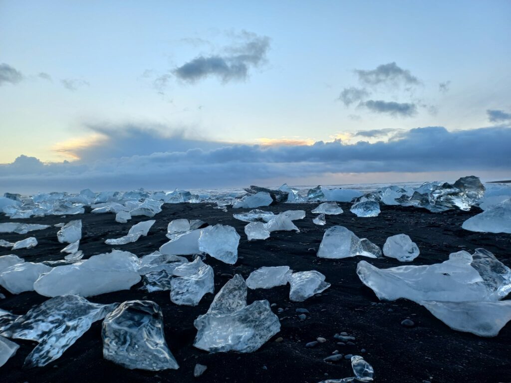 Jökulsárlón plage des diamants Islande